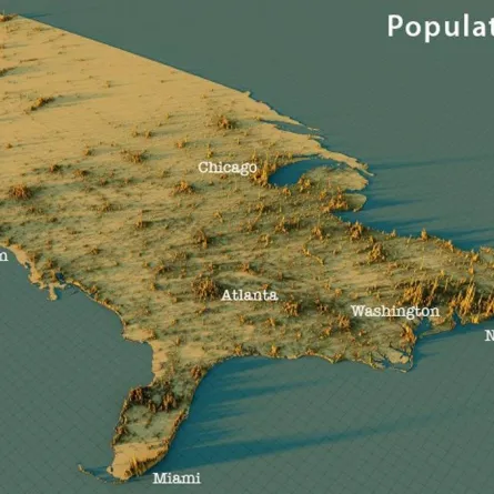 خرائط ثلاثية الأبعاد عن المناطق الأكثر كثافة بالسكان في العالم