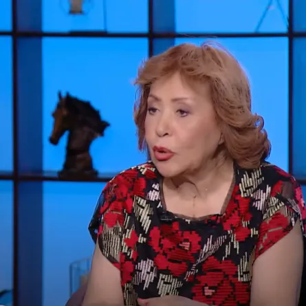 آمال رمزي لقطة شاشة من برنامج نص الكلام على قناة النهار