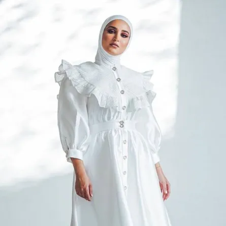 موديلات فساتين بأكمام منفوخة للمحجبات