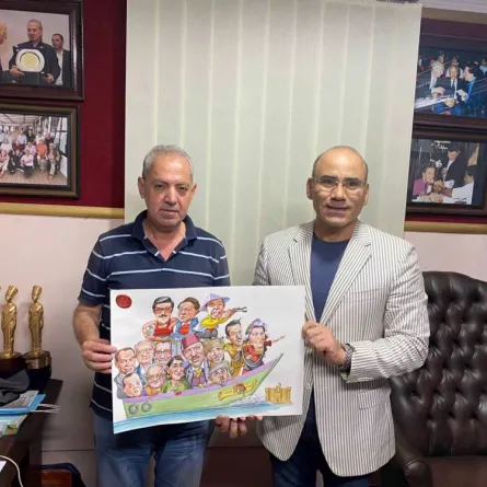 عمرو فهمي ومدير المهرجان الأمير أباظة - الصورة من حساب الأخير على الفيس بوك