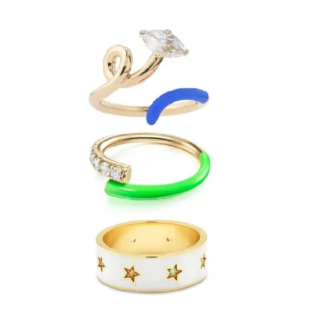 موديلات خواتم مزينة بالأناميل لصيف 2022