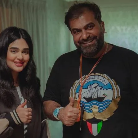 المخرج مناف عبد ال برفقة ليالي دهراب - صورة من صفحته الرسمية على انستغرام