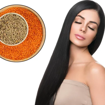 خلطات العدس لتطويل الشعر 