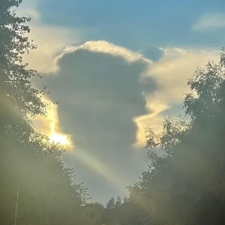 ظهور سحابة تشبه الملكة إليزابيث بعد ساعات قليلة من وفاتها - الصورة من صحيفة ديلي ميل