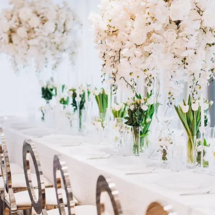 طاولة الحضور إلى حفل الزفاف