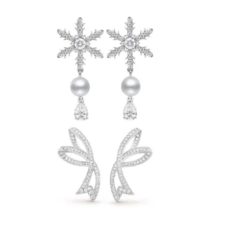 هل تبحثين عن أقراط ناعمة مرصوفة بالألماس ليوم زفافك؟ إليكِ أجمل ما قدمته الدور العالمية