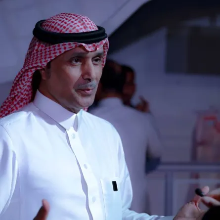 رجا العتيبي في عرض مسرحية صالة 4 -تصوير بشير صالح 