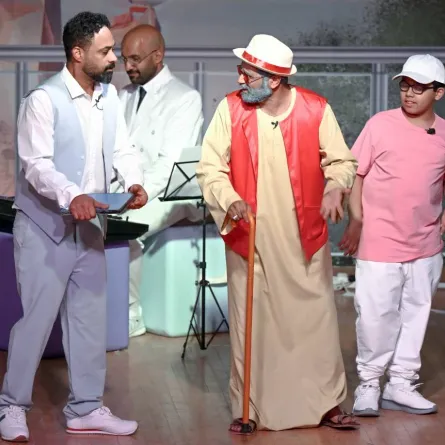 الطفل سلطان العنزي في مسرحية صالة 4 -