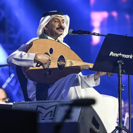 عبادي الجوهر على مسرح أبوبكر سالم - تصوير بشير صالح