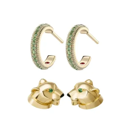 أقراط مرصعة بأحجار التسافوريت.. الحجر الذي ينافس الزمرد بجودته!