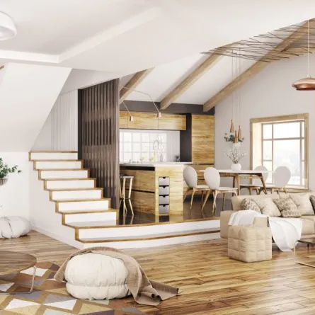 ألوان ترابيّة دافئة في الفراغ المعماري