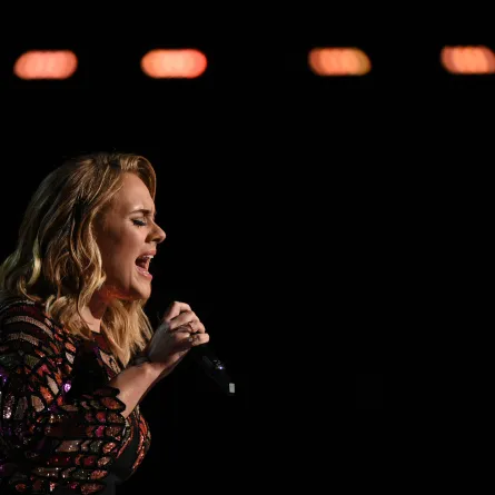 British singer Adele performs onstage during the 59th Annual Grammy music Awards on February 12, 2017, in Los Angeles, California. VALERIE MACON / AFP
