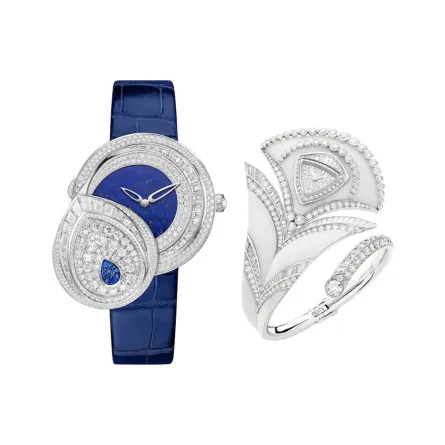 موديلات ساعات فاخرة مرصعة بأحجار الماس