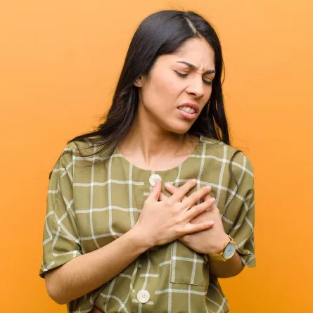 صورة لحامل تشكو خفقات قلبها