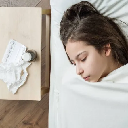 صورة لطفلة مريضة