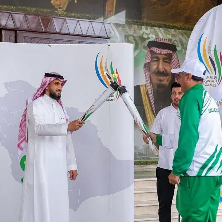 منطقة الباحة تستقبل شعلة الألعاب الأولمبية السعودية 2022- مصدر الصورة واس