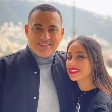 دياب وزوجته هاجر الإبياري - صورة من حسابها على انستغرام