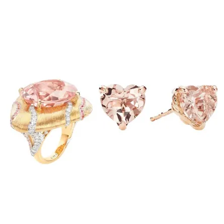 موديلات مجوهرات مرصعة بحجر المورجانيت