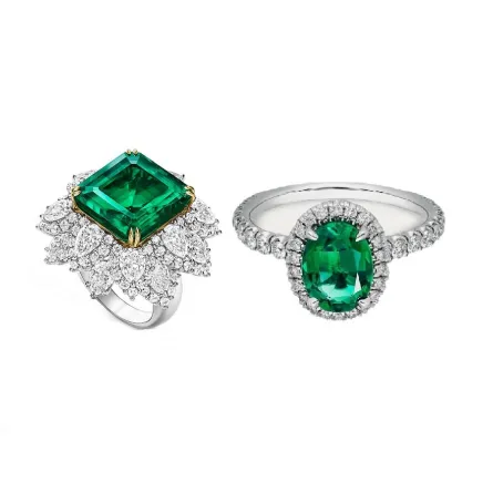 موديلات خواتم مرصعة بحجر الزمرد الأخضر