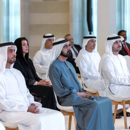 إطلاق برنامج التحول التكنولوجي في القطاعات ذات الأولوية. الصورة من حساب الشيخ محمد على تويتر