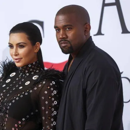 كيم كارداشيان، وكانيي ويست- الصورة من وكالة رويترز