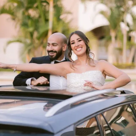 جيلان علاء وعز شهوان من حفل الزفاف - الصورة من حسابها على انستغرام