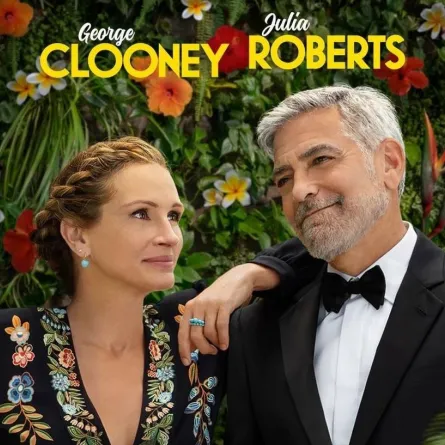 جورج كلوني وجوليا روبرتس- الصورة من حساب فيلم Ticket to Paradise على إنستغرام