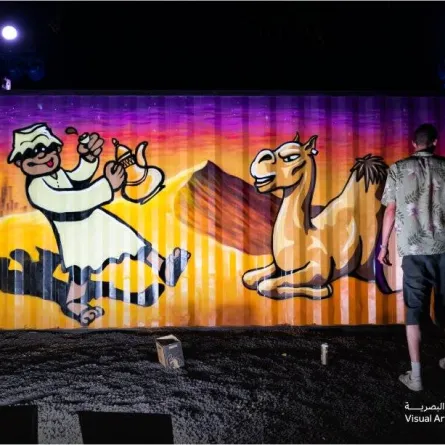 انطلاق النسخة الأولى من مهرجان فن الجداريات "شفت22" في الرياض - الصورة من حساب هيئة الفنون البصرية