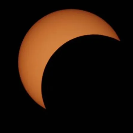 كسوف جزئي للشمس يشاهد بسماء المملكة الثلاثاء القادم - الصورة من حساب جامعة المجمعة على تويتر