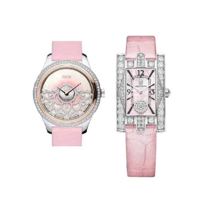 ساعات بتصاميم وردية لإطلالة أنثوية راقية لعروس شهر أكتوبر الوردي