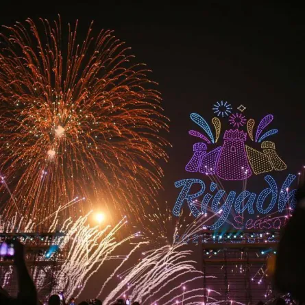 زوار موسم الرياض 2022 على موعد مع فعاليات منطقتي "ونتر وندرلاند" و"بوليفارد رياض سيتي" اليوم - الصورة من حساب تركي آل الشيخ