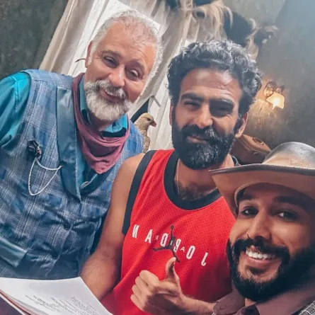 كواليس مسلسل فراموش - صورة من حساب الفنان فهد البناي في إنستجرام