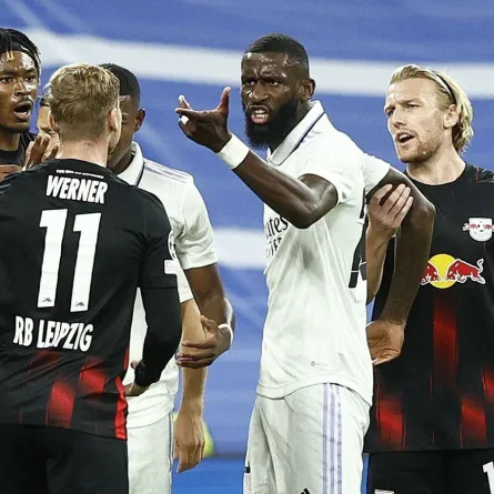 صورة من مباراة ريال مدريد ولايبزيج