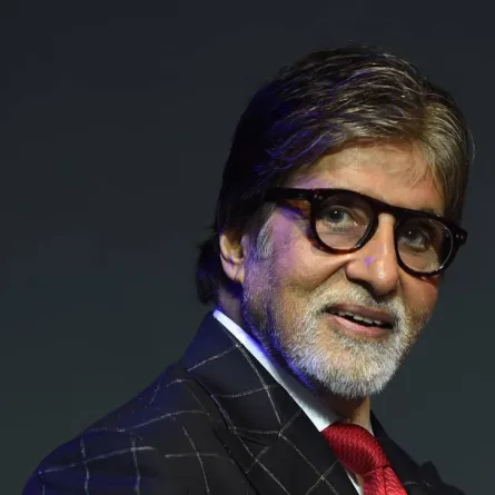 Bollywood actor Amitabh Bachchan looks on during a commercial event in Mumbai on May 17, 2018. PUNIT PARANJPE / AFP