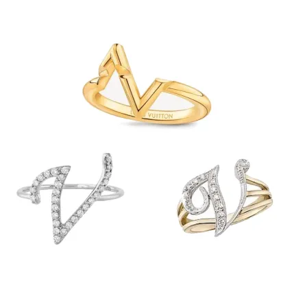 موديلات خواتم على شكل حرف V