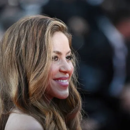 Colombian singer Shakira arrives for the screening of the film "Elvis" during the 75th edition of the Cannes Film Festival in Cannes, southern France, on May 25, 2022. LOIC VENANCE / AFP