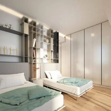 ديكورات رائقة في غرفة النوم المشتركة