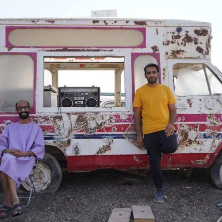 عاصم العواد في كواليس الفيلم- الصورة من إدارة أعمال الفنان