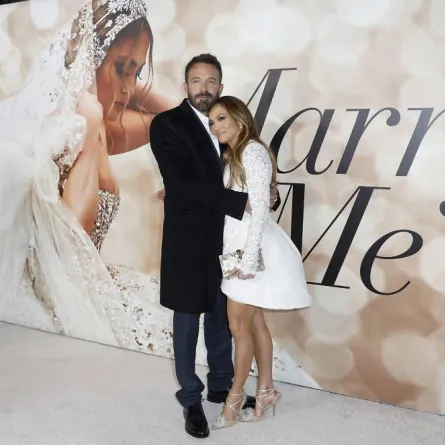 LOS ANGELES, CALIFORNIA - FEBRUARY 08:(L-R) Ben Affleck and Jennifer Lopez attend the Los Angeles Special Screening Of "Marry Me" on February 08, 2022 in Los Angeles, California. Frazer Harrison/Getty Images/AFP Frazer Harrison / GETTY IMAGES NORTH AMERICA / Getty Images via AFP