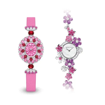 لعشاق الأحجار الوردية ..إليكِ موديلات ساعات مرصعة بأحجار وردية فاخرة