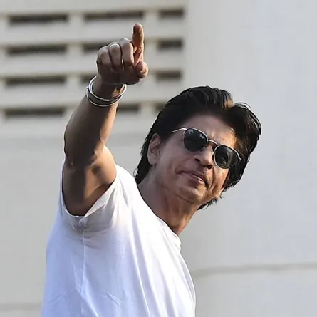 Bollywood actor Shah Rukh Khan greets fans during his birthday celebrations at his Mannat residence in Mumbai on November 2, 2022. Sujit JAISWAL / AFP