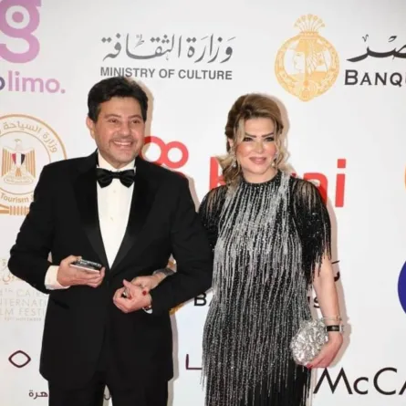 هاني شاكر وزوجته لأول مرة على السجادة الحمراء لمهرجان القاهرة - الصورة من حسابه على انستغرام