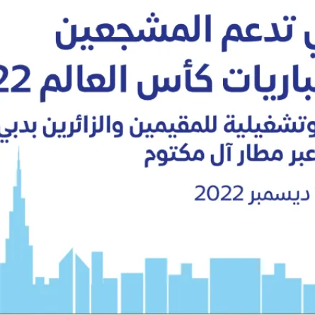 "طرق دبي" تعلن عن خطة مرورية متكاملة لخدمة مشجعي كأس العالم. الصورة من مكتب دبي الإعلامي