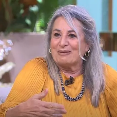 بسنت رضا ابنة هند رستم لقطة شاشة من قناة "سي بي سي"  من برنامج "معكم منى الشاذلي"