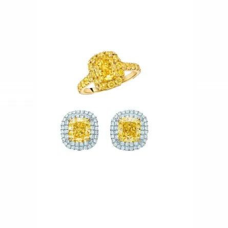 اسحري القلوب بمجوهرات مرصوفة بالألماس الأصفر والأبيض في سهرات خريف 2022