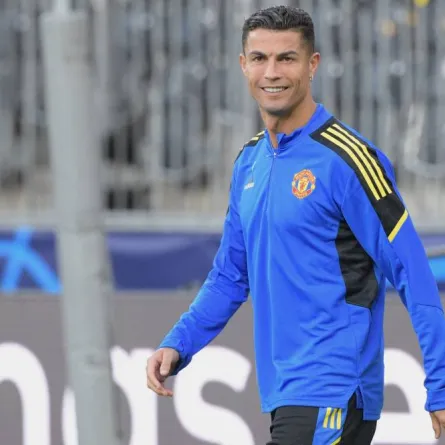Manchester United’s Portugese forward Christiano Ronaldo takes part in a training session on the eve of the UEFA Champions League Group F football match between Young Boys and Manchester United in Bern, on September 13, 2021. SEBASTIEN BOZON / AFP