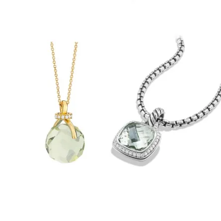 موديلات سلاسل مرصعة بحجر البراسيولايت