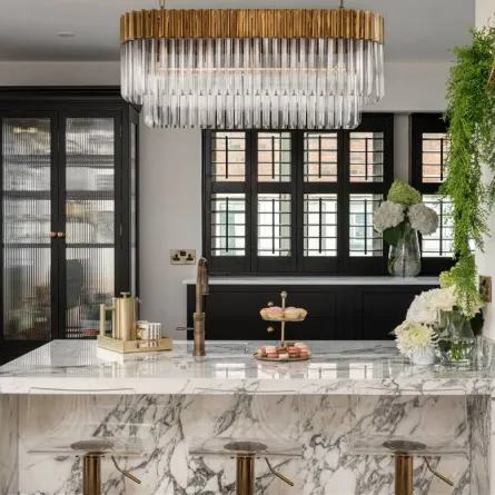 جزيرة المطبخ المصنوعة من الرخام 