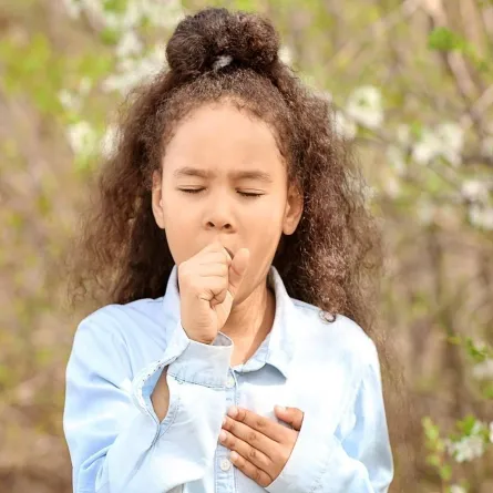 صورة لطفلة مريضة بالحساسية