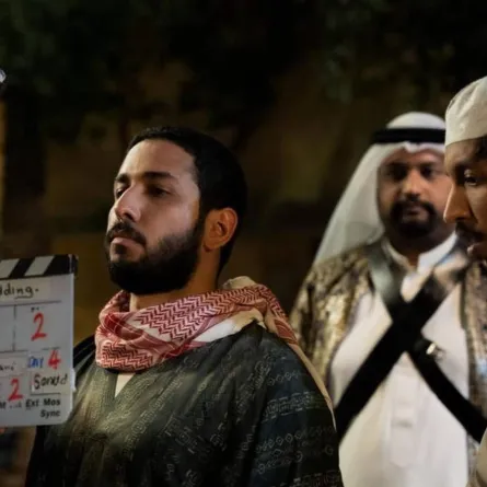  فهد البيتري في كواليس تصوير الفيلم السعودي الخلاط - صورة من صفحة فهد البيتري على انستغرام